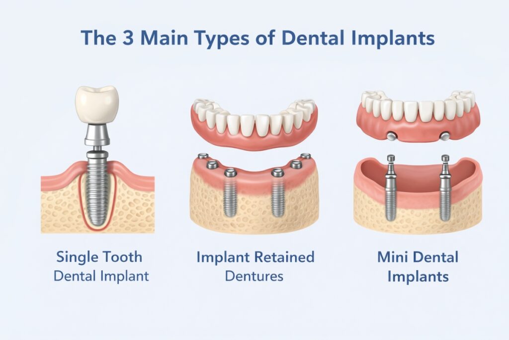 3 types of dental implants | Cascade Dental Care - North Spokane